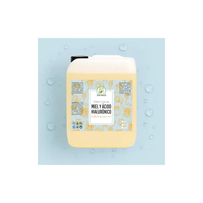 Tónico Facial Miel Orgánica & Ácido Hialurónico (5 Litros)