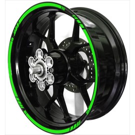 AXXL Motorcycle 17" Wheel Custom Rim Sticker STD1 (Fluorescent Green)