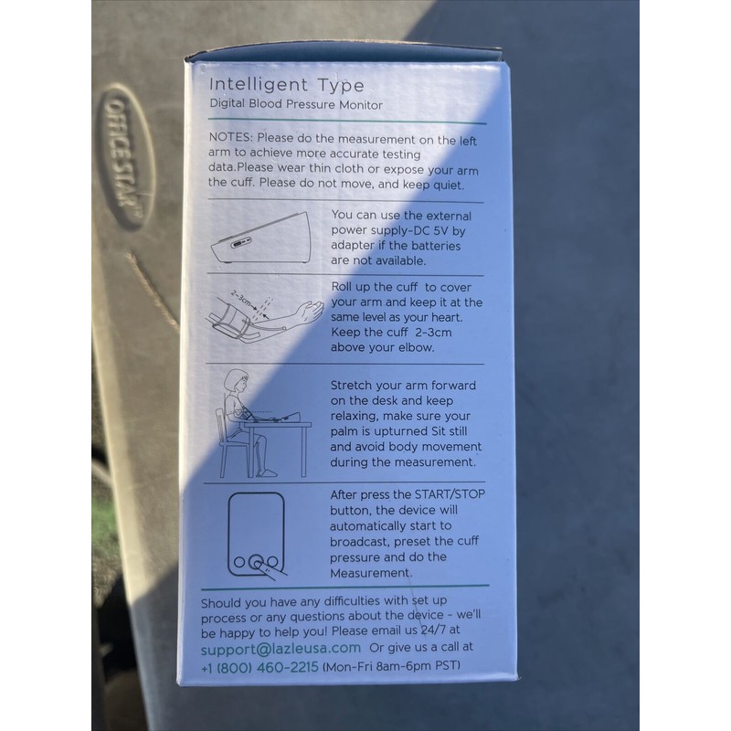 LAZLE Digital Blood Pressure Monitor By Lazle With Voice Function