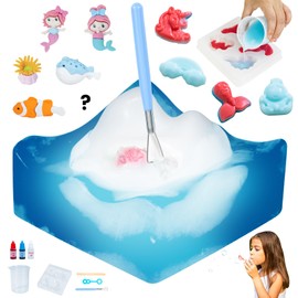 Mermaid Dig Kit & Soap Making Kit for Kids & Dig Up Iceberg, 3 in 1 Dustless Soap Excavation, DIY Craft Kit with Silicone Mold & Fragrances, STEM Toys, Educational Science Birthday Toys for Girl Boy