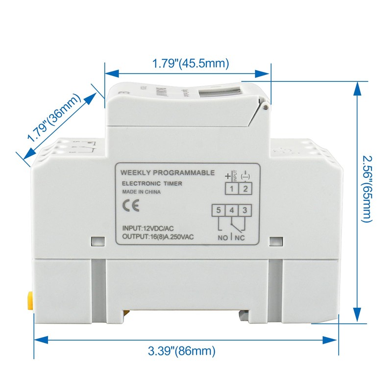 Baomain THC15A DC/AC 12V Digital LCD Power Programmable Timer Switch