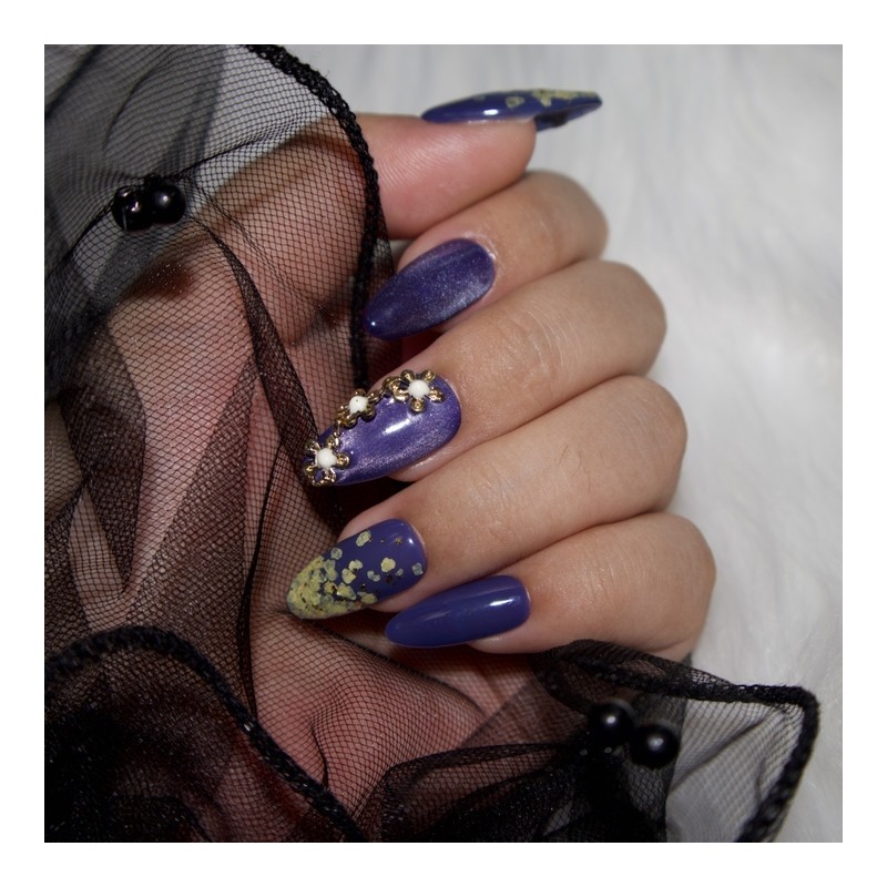 CHOK: 10 Purple Flavor Handmade Nail Tip - Coffin Egg