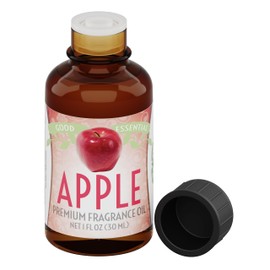 Good Essential Professional Apple Fragrance Oil (30ml/1 fl oz) for Candles, Soaps, Perfume, Lotions, Diffuser & Aromatherapy