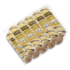 HARDY WORKING TOOLS 10x Painter's Roller, 25 cm, Pile Height 13 mm, Diameter 48 mm, Paint Roller, Yellow / Black