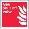 V Safety 13021AF-R Gas Shut Off Valve Sign - Square