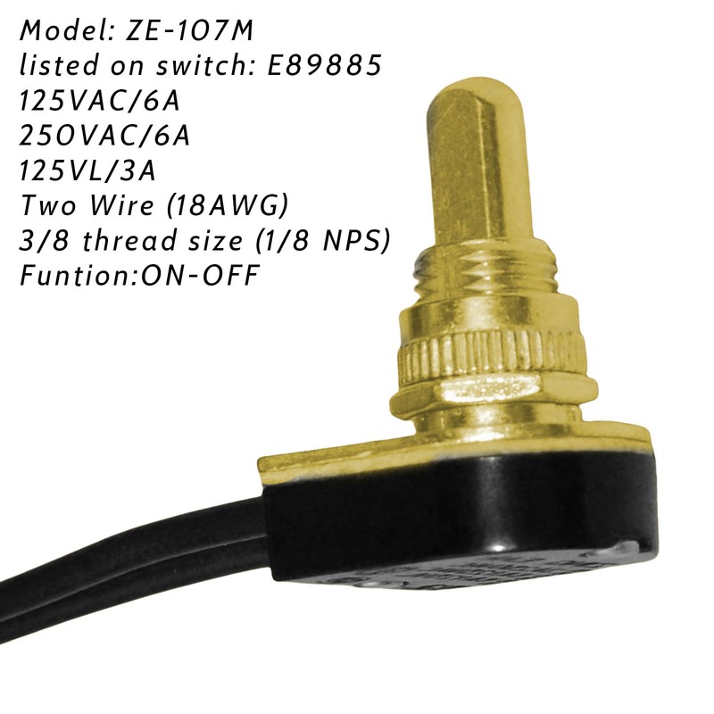 Txelegant Zing Ear ZE-107M 3/8 Push Switch Rotary Dimmer Lamp