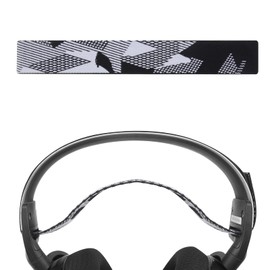Geekria Flex Fabric Headband Pad Compatible with SteelSeries Arctis 7, Arctis 9X, Arctis PRO Headphones Replacement Band/Headset Headband Cushion Cover Repair Parts (Black White)