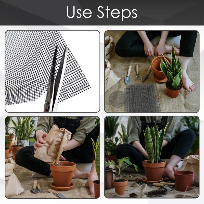 AEDOVE 15 Pack Flower Pot Hole Mesh Pad, 11.8 *