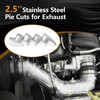 Piclafe 304 Stainless Steel Pie Cuts, 2.5'' Polished Exhaust Cutout