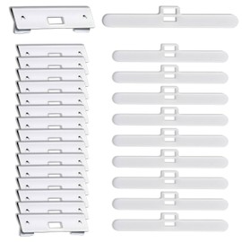 26Pcs Vertical Blind Repair Vane Savers, Metal & Plastic Vertical Blind Repair Tabs, Vertical Blind Replacement Slats Louver Replacement Parts for Repairing Vertical Window Blinds Slats