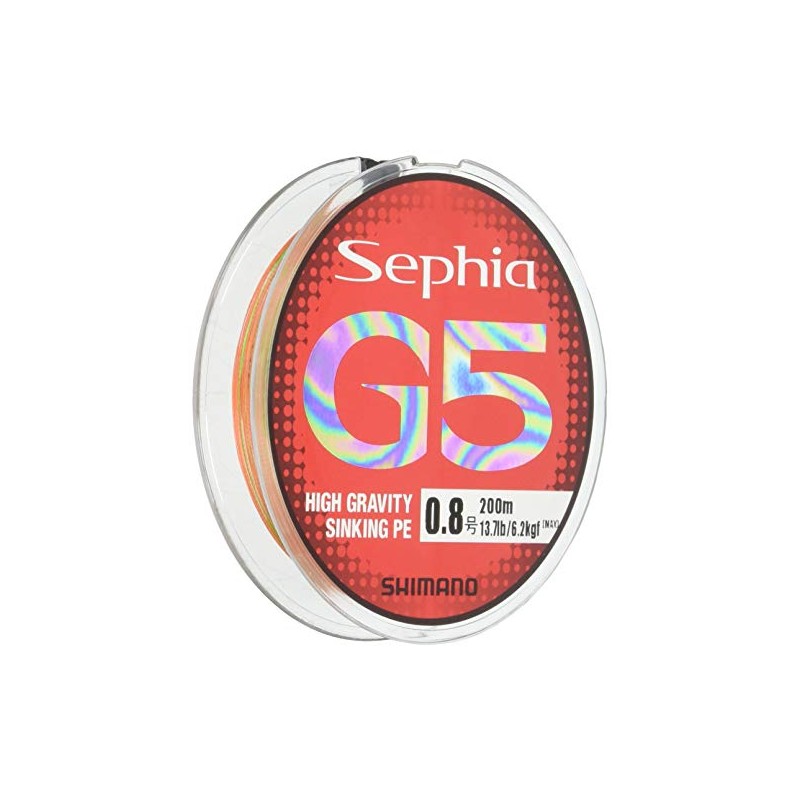 Shimano PE Line Sepfia G5 200m 0.8 Multi Color PL-E65N