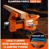 AV Steel 4-1/2" Bench Vise with 240° Flexible Swivel Locking