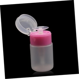 Mikinona 4pcs Pump Dispenser Bottles Travel-Ready Leakproof Cosmetic Containers for Makeup Disinfection and Nail Art and Black Random Colors