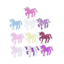 ERINGOGO 10Pcs Sequin Unicorn Hair Clips for Girls Glitter Hair Accessories Birthday Party Festival Photography