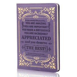 BOBO RABBIT A5 Lined Journal Notebook Purple Inspirational Journaling for Men Women 200 Pages 100 GSM Thick Ruled Paper Daily Diary for Coworker Graduation Appreciation Encouragement