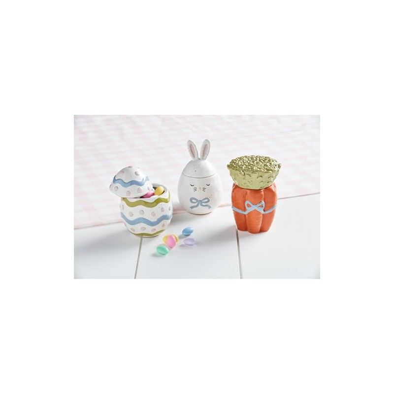 Mud Pie Easter Canister, White