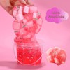 Premade Peach Pink Jelly Cube Glimmer Crunchy Crystal Slime, Includes