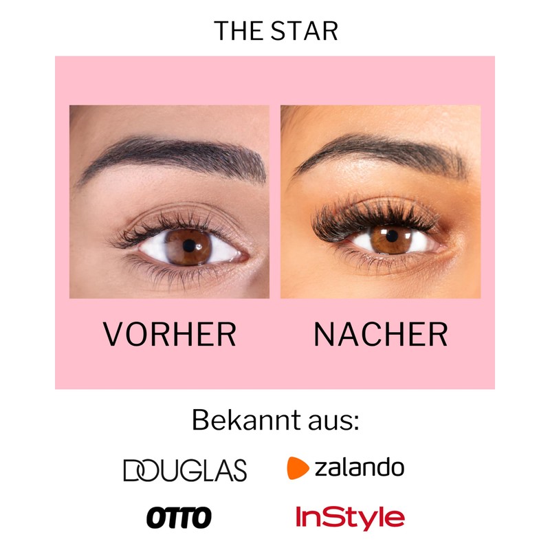 Aylashes Fake Lashes Starter Set, False Eyelashes, Natural, The Star