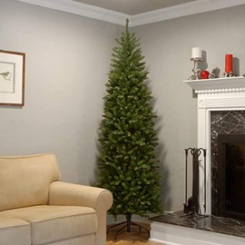 National Tree Company Artificial Slim Christmas Tree, Green, Kingswood Fir, Includes Stand, 9 Feet