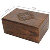 Indus Lifespace Country Style Wooden Jewellery Trinket Box Keepsake Storage