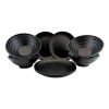 Anforama Vajilla Redonda Negra Tipo Plastico De Melamina 4 Personas