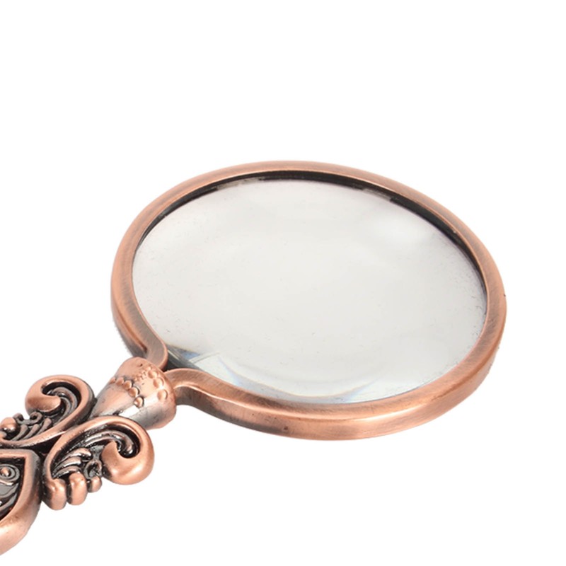 Retro Magnifying Glass Portable 3X Magnification Handheld Magnifier for Science