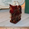 Zsolnay Iridescent Red Cow Figurine - Hungarian Porcelain - Flawless
