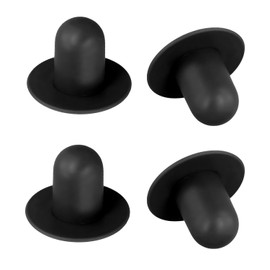 Tinoaly 4pcs Pool Plugs for Above Ground Pool, Rubber Pump Filter Hole Stopper Plugs Swimming Pools Wall Plug Replacement for Intex (Black)
