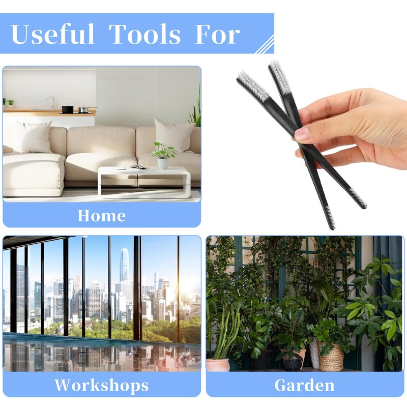 Double-Sided Cleaning Brush Set, 10 Pieces Nylon Cleaning Brushes with