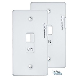 E-Lock Switch Guard Light Switch Cover, Twin Pack, White