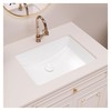 SmartSylva Rectangular Undermount Bathroom Sink,18 x 14 Inch Porcelain Ceramic