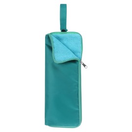 sourcing map Umbrellas Bag Carry Bag 4.9"x15" Portable Reversible Wet Umbrella Sleeve Folding Cover Waterproof Pouch Case for Storage Travel Home, Blue Green