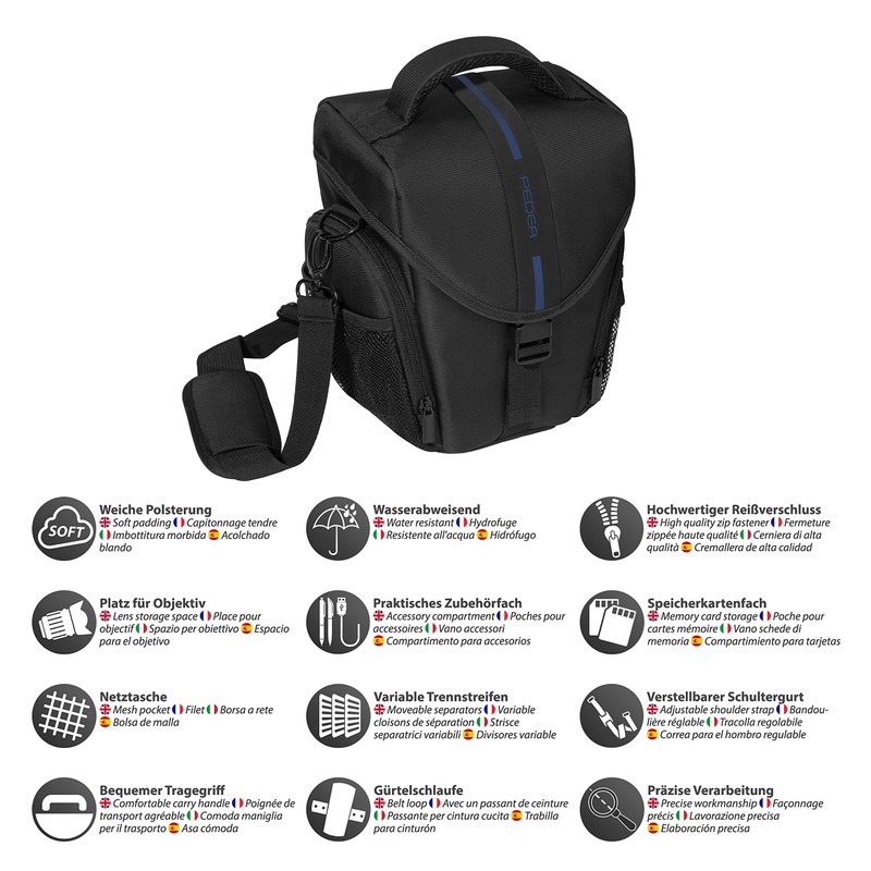 Essex Large SLR Case with Rain Cover and Screen Protector