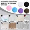 FAMLEAF 1.6" Wall Door Handle Stopper, 12PCS Clear Self Adhesive