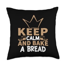 Keep Calm Bread Making Design For Bread Maker Throw Pillow
