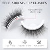 Mintiml Self Adhesive Eyelashes,2025 New Reusable False Eyelashes Manga Lashes