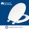 Mayfair Athens Toilet Seat, Easy Clean Hinges and Durable Wood