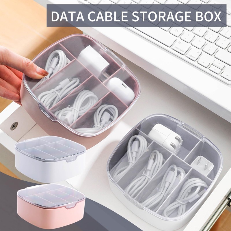 Cable Storage Box, Cable Box Organiser, Charging Cable Organiser Box