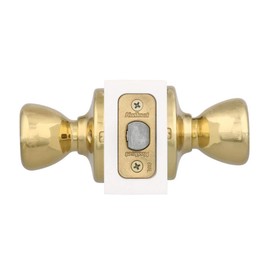 Kwikset Tylo Interior Passage Door Knob, Handle For Closet and Hallway Doors, Non-Locking Doorknob in Polished Brass