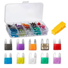 Rebvugr 120PCS Car Fuses Assortment Kit, Automotive Fuse, Auto Blade Fuse Kit with Puller Tool, Mini Fuses(2A/3A/5A/7.5A/10A/15A/20A/25A/30A/35A) Replacement Fuse for Car RV Truck Motorcycle Marine