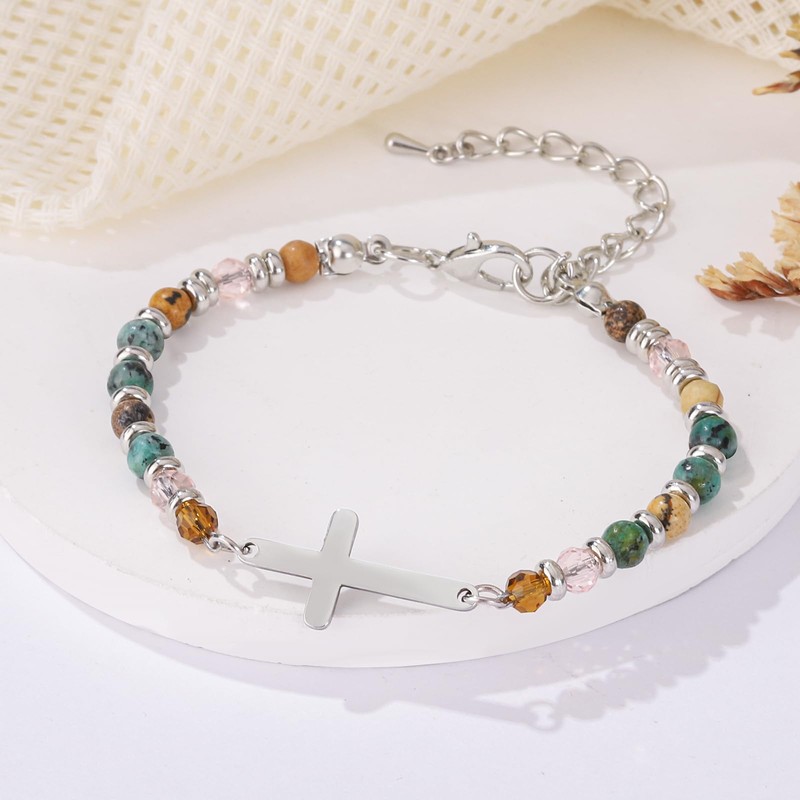 MFTRADING Sister Gifts for Sisters, Christian Cross Bracelet Jewelry Birthday