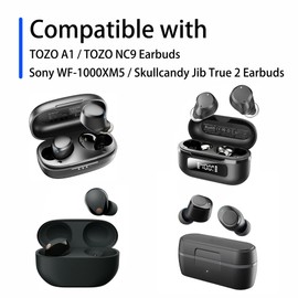 NANLANFAN Earbud Dust Filter Mesh Replacement for TOZO NC9 / TOZO A1 / Sony WF-1000XM5 / Skullcandy Jib True 2 Earbuds, 10Pcs - Silver