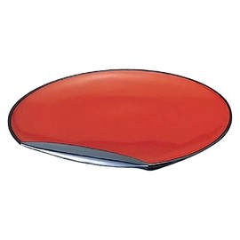 J-kitchens 875839 Japanese Food Serving Plate (Plate), 2.8 inches (7.5 cm), Half Moon Plate, 9.1 inches (23 cm), Made in Japan