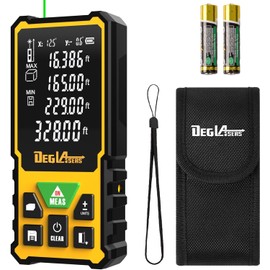Laser Measure,DEGLASERS 328 Feet Green Laser Measurement Tool with Angle Sensor,Measure Distance, Area and Volume,Pythagorean Mode,±1/16 inch Accuracy,Ft/Ft+in/in/M Units,2.4" LCD Backlit