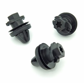 VVO Fasteners Plastic Front Door Card Clip, Black (Pack of 10)