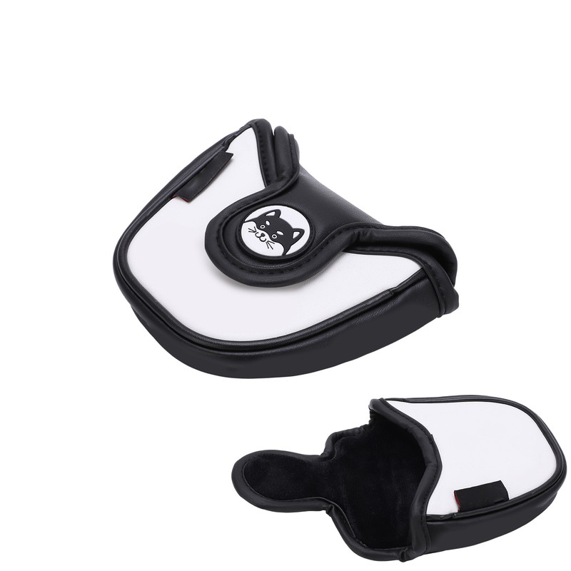 PU Leather Golf Putter Head Covers with Magnetic Closure Waterproof