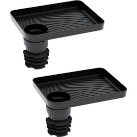 SEVEN SPARTA Car Seat Tray for Kids Toddler Travel with Soft Rubber Base, Rotatable and Removable Cup Holder Snack Tray for Food Color and Play for Family Road Trip Essentials (2, Standard Base)