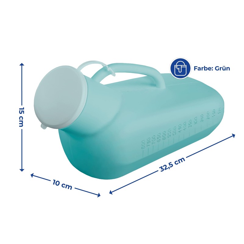 Maximex Urin-Flasche Unisex - Mit dichtem Verschluss, Polyethylen, 32.5 x