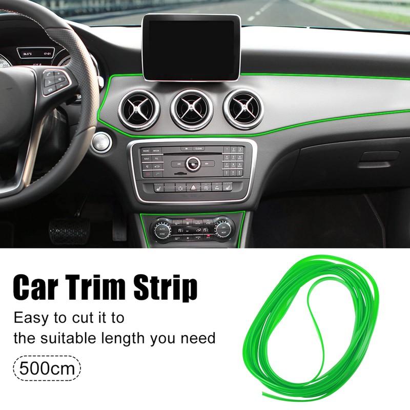 X AUTOHAUX 5m Green DIY Car Interior Exterior Decoration Moulding