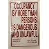 New York city Occupancy sign, FDNY Occupancy sign (white,Reflective, Aluminium